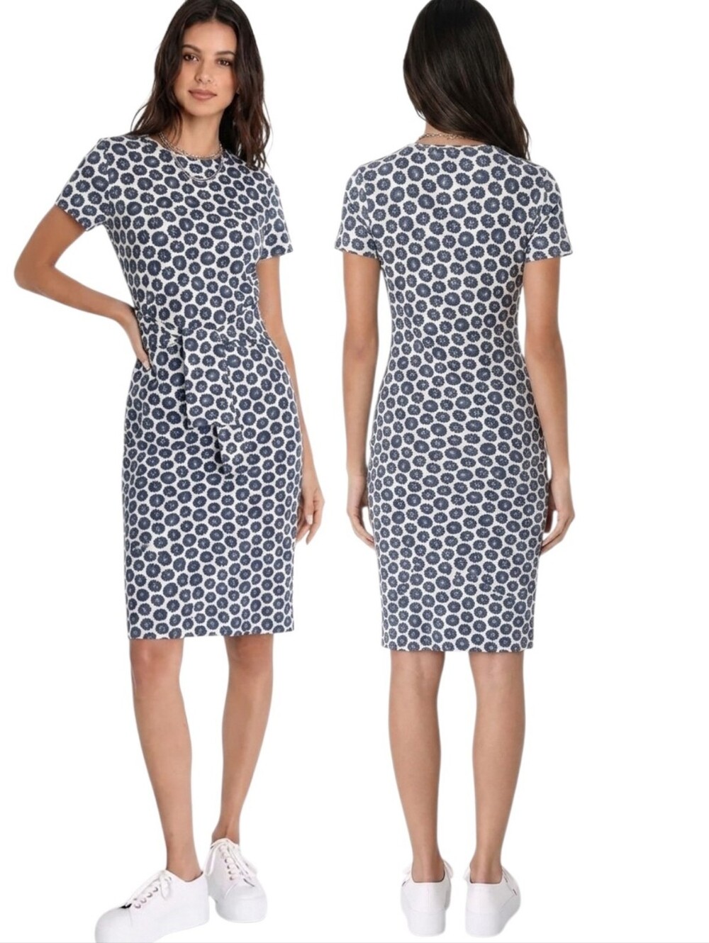 AMOUR VERT Floral Print Casual Midi Dress - Size S